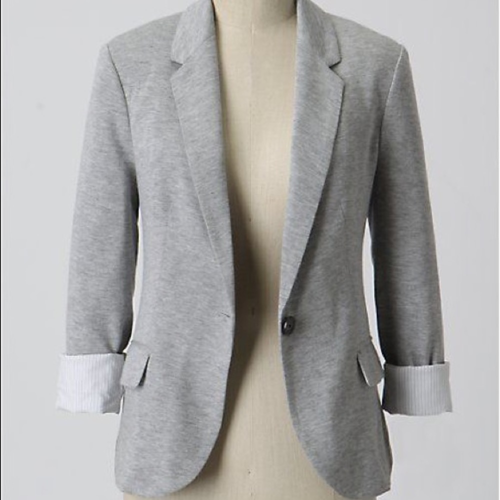 British Khaki Grey Blazer - L